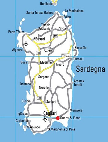 Karte von Sardinien Fähren