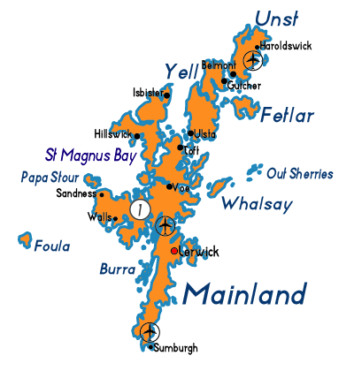 Shetalnd Insel-Fähren