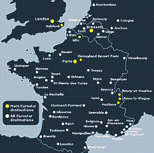 Eurostar-Anfahrtsskizze